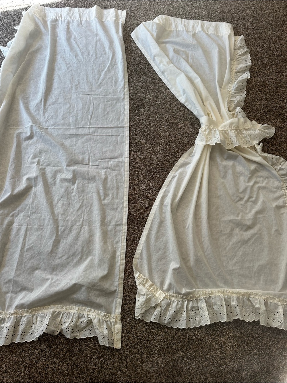 Set of 2 panel curtains 82x36 cream